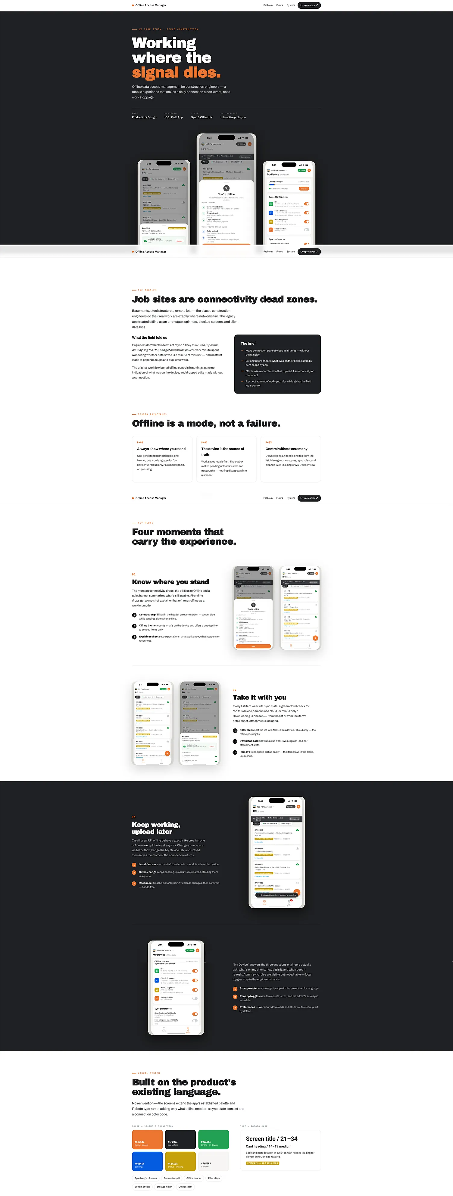 Offline work case study